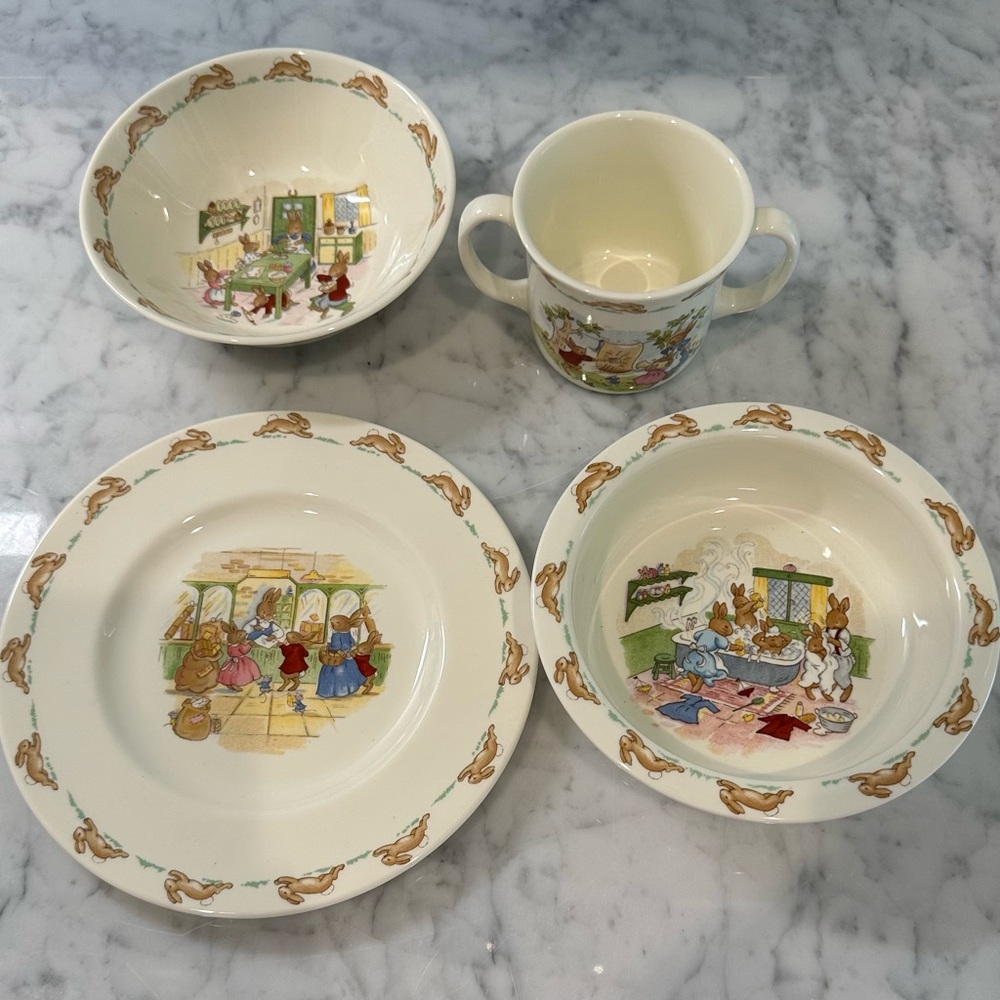 Bunnykins Children's China Set by Royal Doulton NWOT